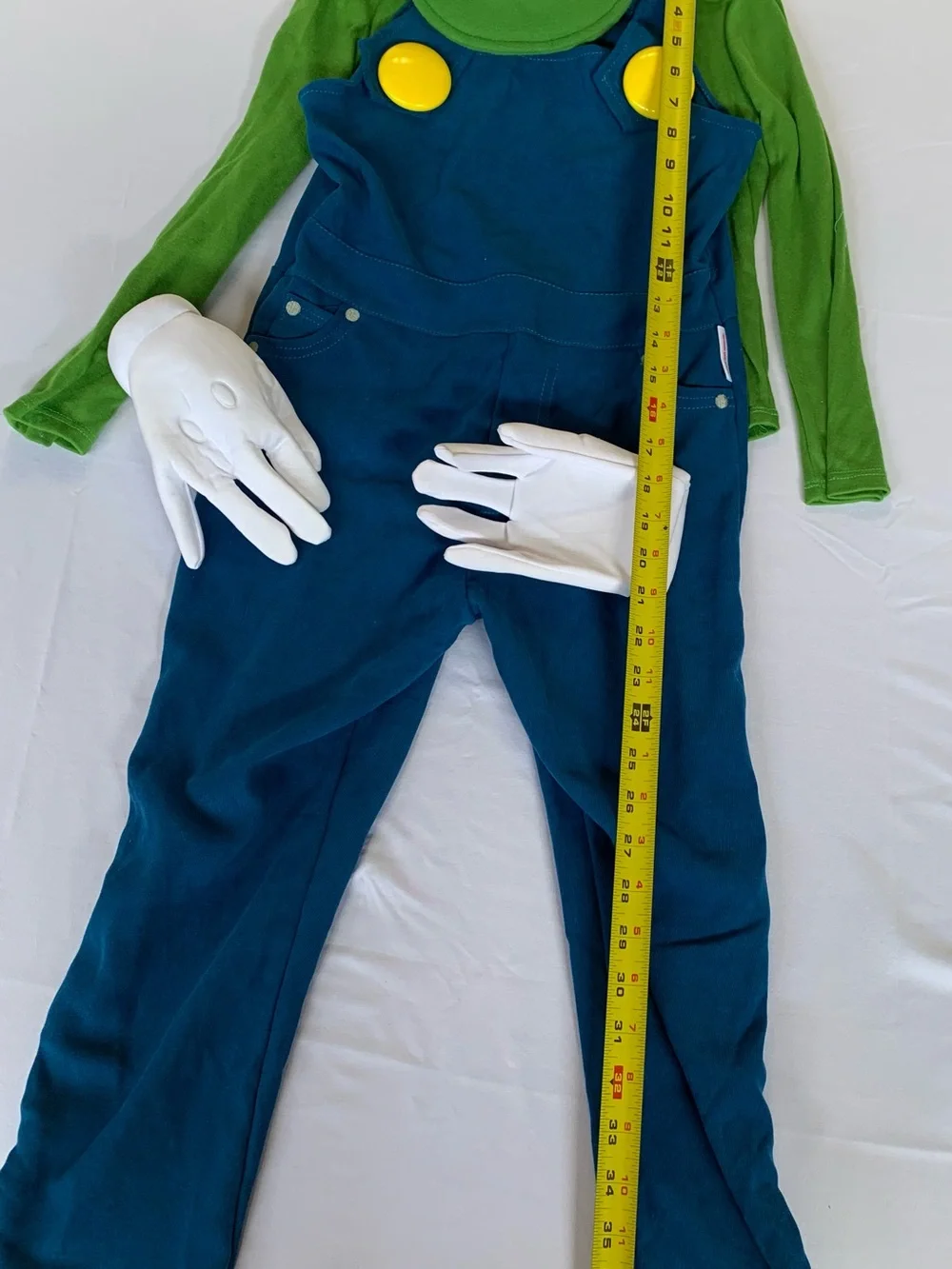 Kids Nintendo Luigi Costume Super Mario Bros Halloween Size L